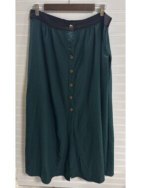 Pinup Girl Clothing Couture PUG Laura Byrnes Selene Button Up Teal Skirt NWT XL